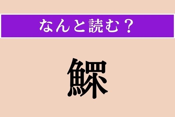 【難読漢字】「鰥」正しい読み方は？ 3文字！「男○○○」などと使います
