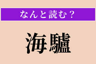 【難読漢字】「海驢」正しい読み方は？ 海の動物です