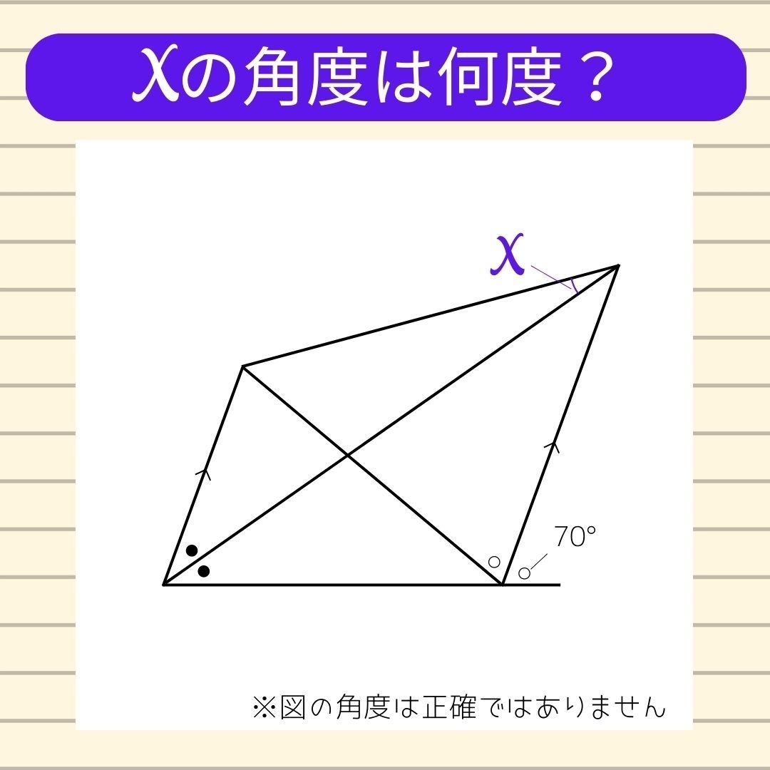 【角度当てクイズ Vol.1234】xの角度は何度？