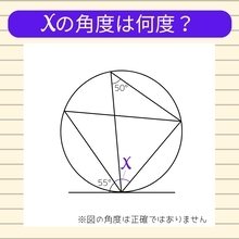 【角度当てクイズ Vol.1076】xの角度は何度？