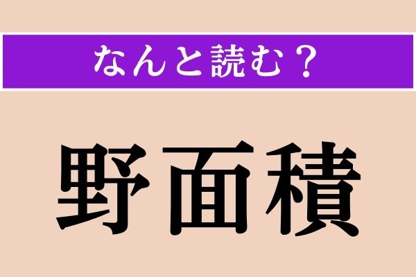 【難読漢字】「野面積」正しい読み方は？ お城が好きな人には簡単!?