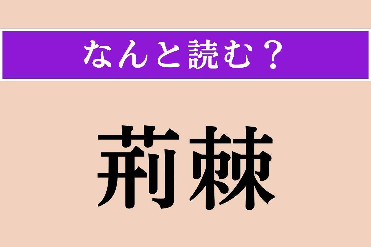 【難読漢字】「荊棘」「充填」「嫉視」読める？