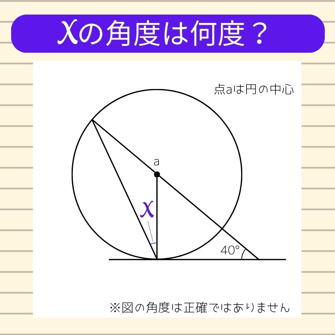 【角度当てクイズ Vol.294】xの角度は何度？