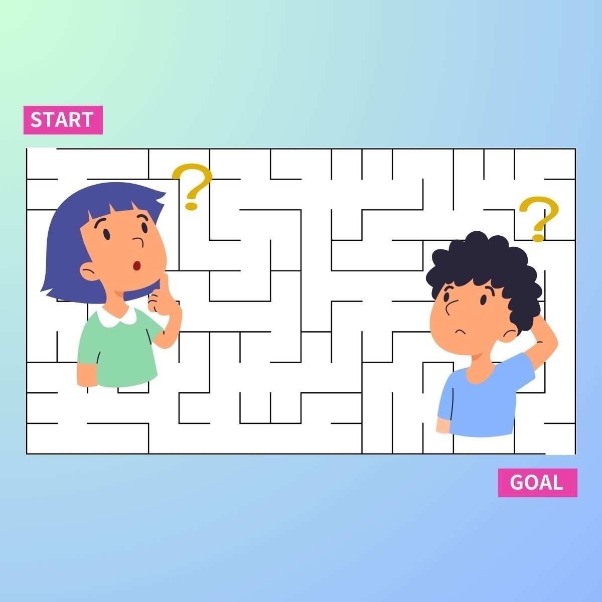 【ぐるぐる迷路 Vol.60】行き止まりを回避してゴールを目指せ！＜知育・脳トレ＞
