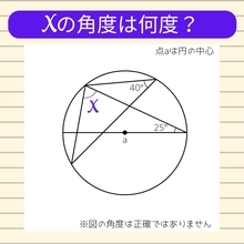 【角度当てクイズ Vol.1005】xの角度は何度？