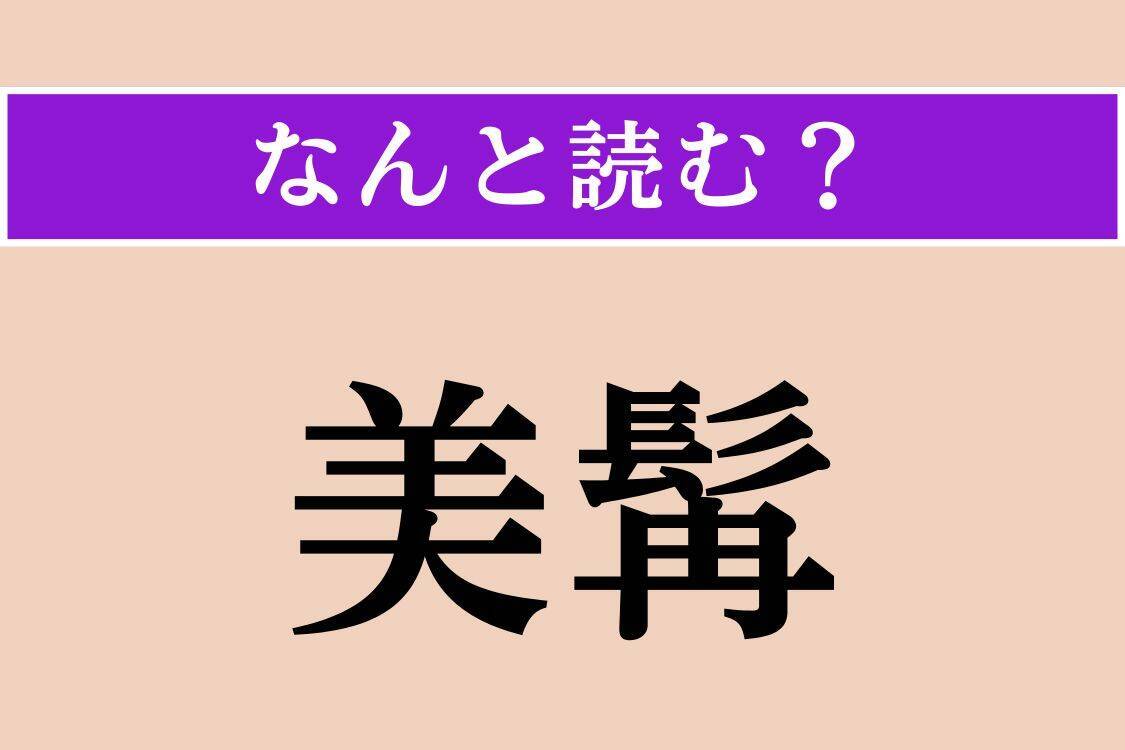 【難読漢字】「美髯」正しい読み方は？ 見事なほおひげのことです