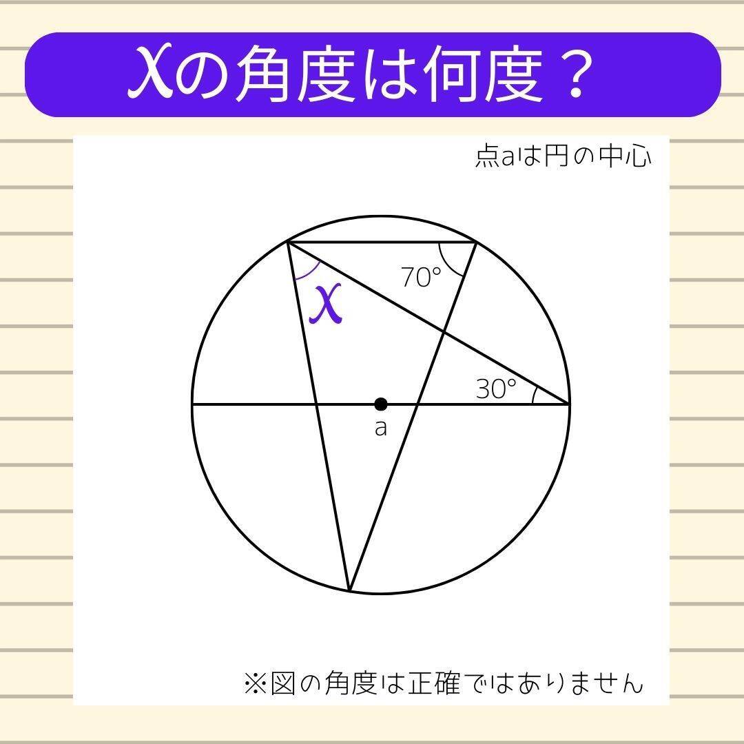 【角度当てクイズ Vol.2123】xの角度は何度？＜全3問＞