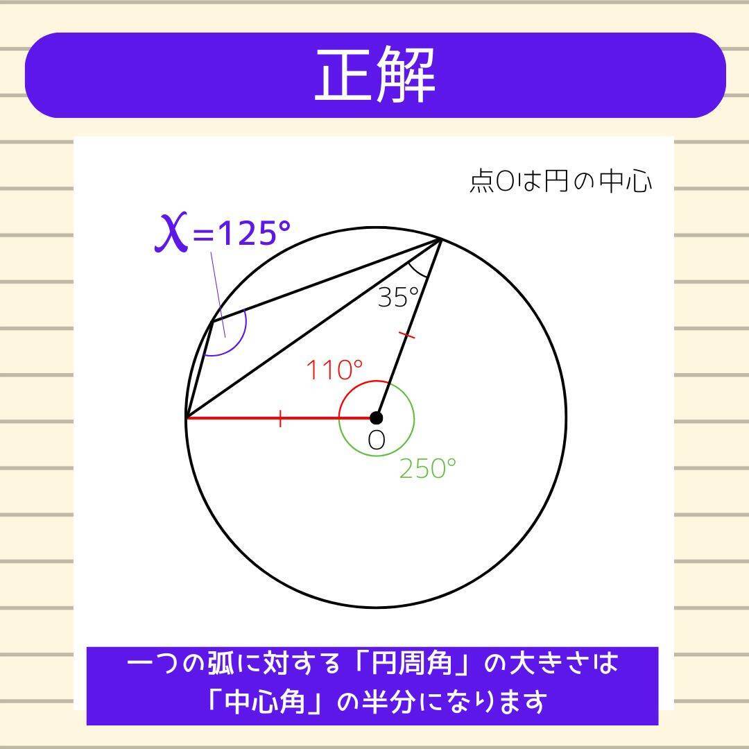 【角度当てクイズ Vol.2176】xの角度は何度？