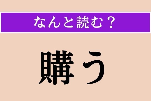 【難読漢字】「購う」正しい読み方は？ 買い求めることをこう言うそうです