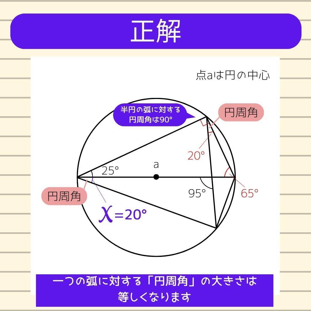 【角度当てクイズ Vol.535】xの角度は何度？