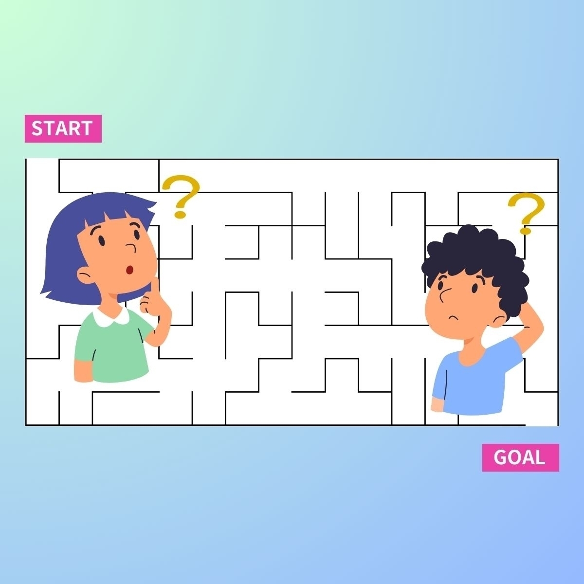 【ぐるぐる迷路 Vol.53】行き止まりを回避してゴールを目指せ！＜知育・脳トレ＞