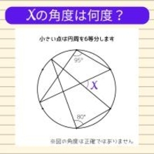 【角度当てクイズ Vol.2070】xの角度は何度？