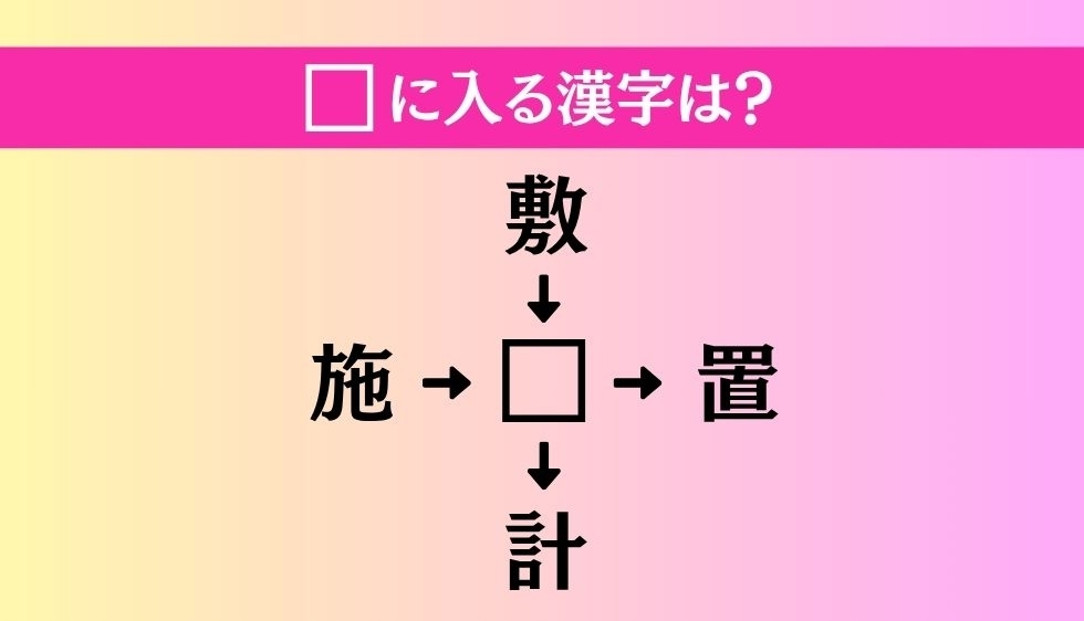 【穴埋め熟語クイズ Vol.4575】□に漢字を入れて4つの熟語を完成させてください