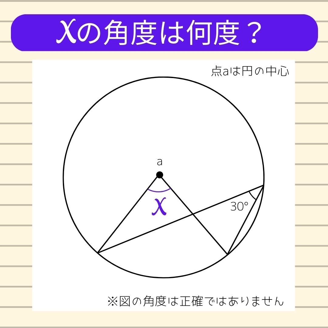 【角度当てクイズ Vol.82】xの角度は何度？