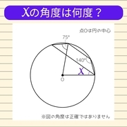 【角度当てクイズ Vol.2100】xの角度は何度？