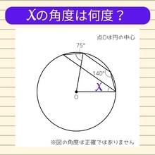 【角度当てクイズ Vol.2100】xの角度は何度？