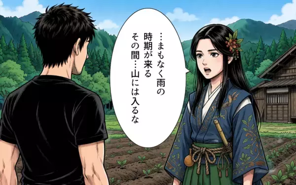 「「山には入るな」梅雨の到来を告げにきたヤマヒメが、土産に持ってきたのは？」の画像