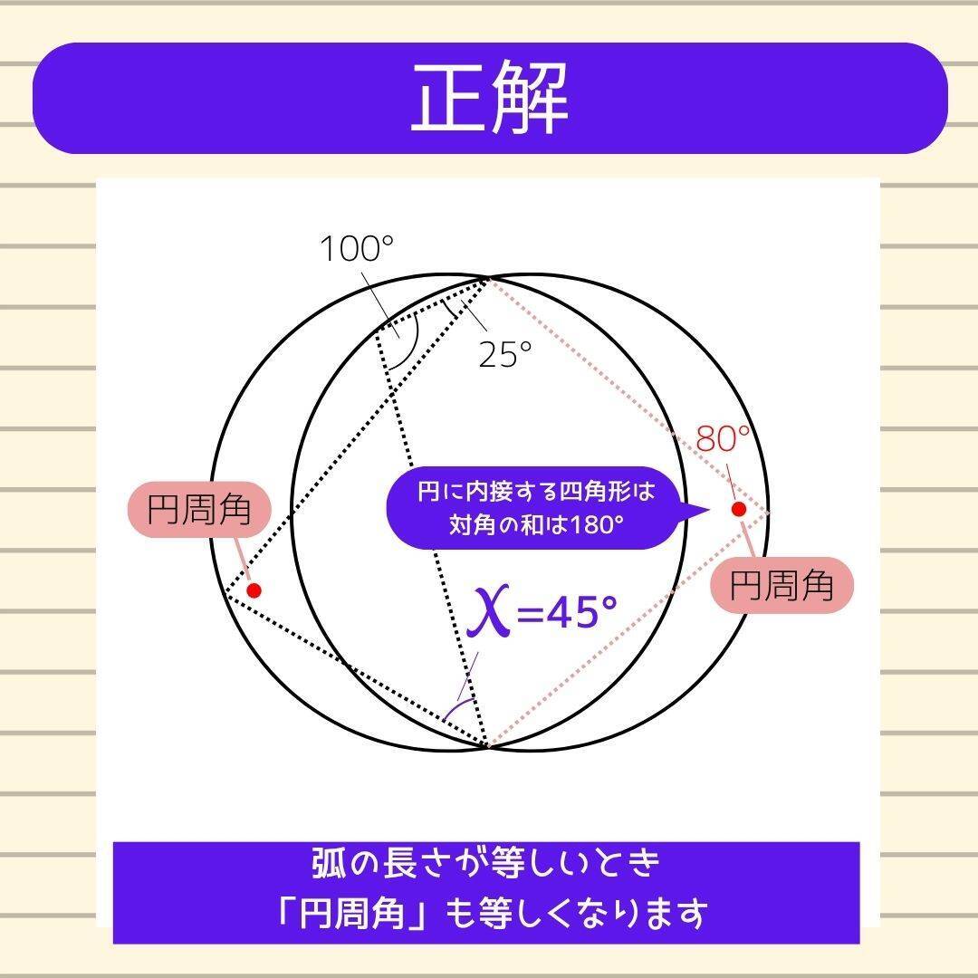 【角度当てクイズ Vol.2416】xの角度は何度？
