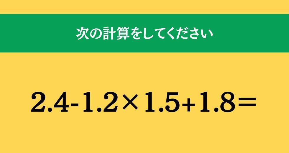 大人ならわかる？ 小学校の「算数」問題＜Vol.1890＞