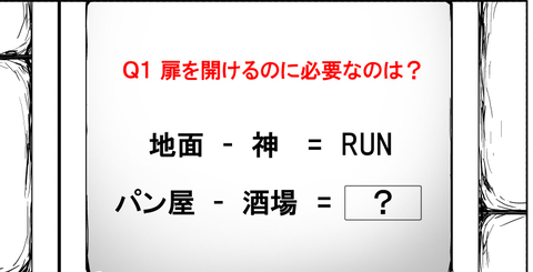 【漫画】問題1「扉を開けるのに必要なのは？」【謎解き脱出ゲームVol.1】の画像