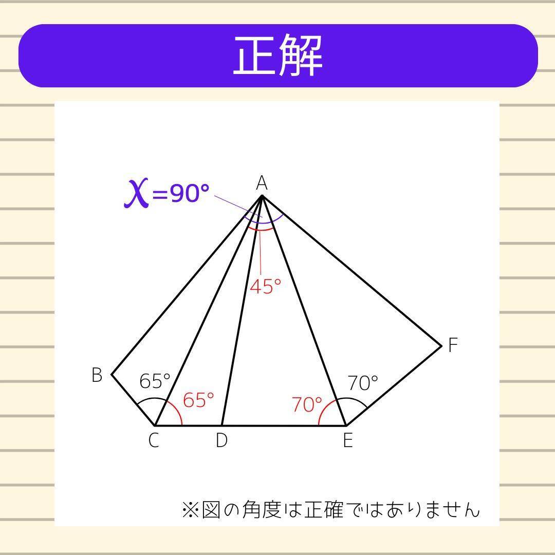 【角度当てクイズ Vol.2425】xの角度は何度？＜全3問＞