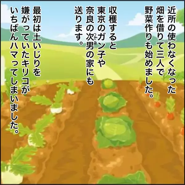 「【漫画】地元でのんびり生活　野菜作りも始めた【義母から800万円奪った兄嫁の末路 Vol.122】」の画像