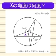 【角度当てクイズ Vol.2326】xの角度は何度？