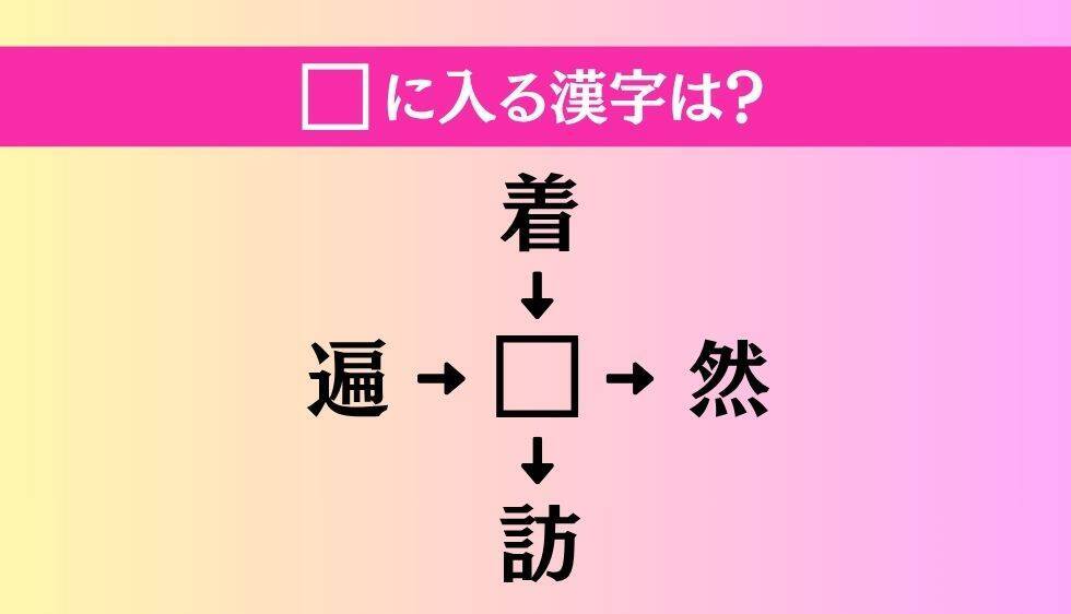 【穴埋め熟語クイズ Vol.5147】□に漢字を入れて4つの熟語を完成させてください
