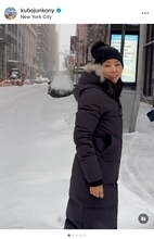 久保純子、NYCで今季最大の大雪に遭遇「雪かきの音で目覚めた」
