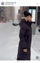 久保純子、NYCで今季最大の大雪に遭遇「雪かきの音で目覚めた」