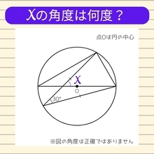 【角度当てクイズ Vol.2182】xの角度は何度？