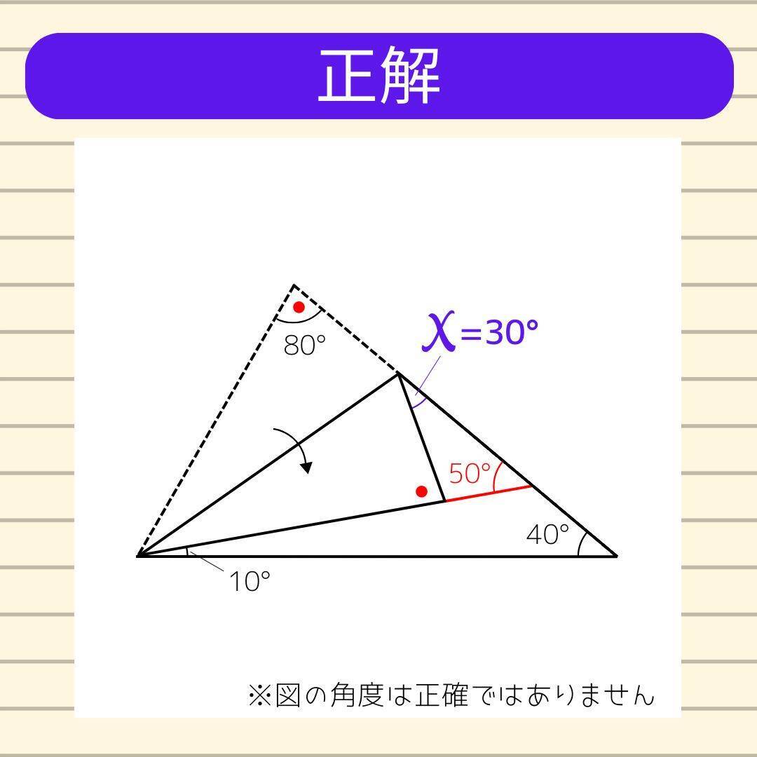 【角度当てクイズ Vol.2268】xの角度は何度？