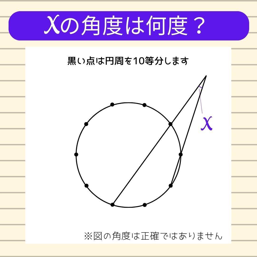 【角度当てクイズ Vol.2268】xの角度は何度？