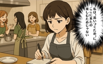 【漫画】夫に内緒で料理教室に通い始めたが料理は上達しない【料理上手の夫に嫁が嫉妬 Vol.6】