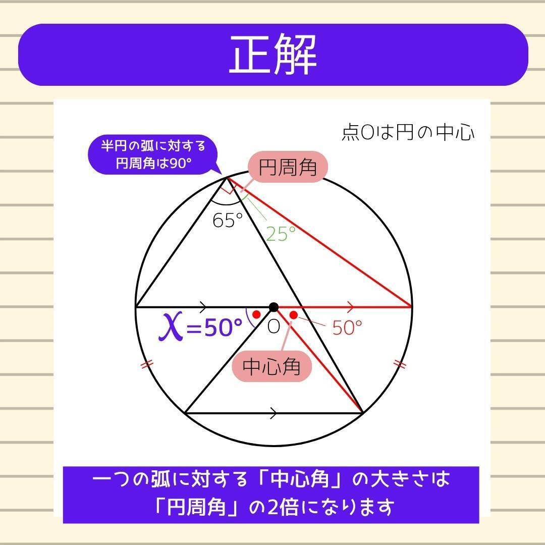 【角度当てクイズ Vol.2108】xの角度は何度？