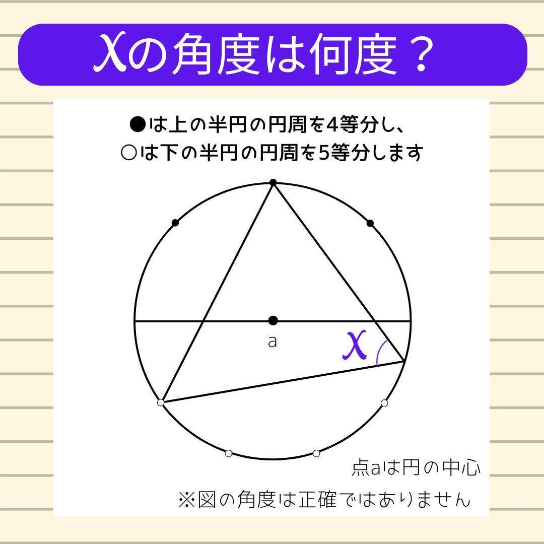 【角度当てクイズ Vol.2211】xの角度は何度？＜全3問＞