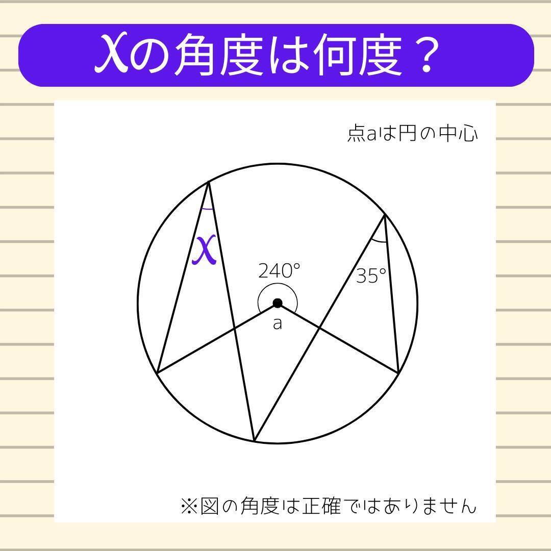 【角度当てクイズ Vol.2253】xの角度は何度？＜全3問＞