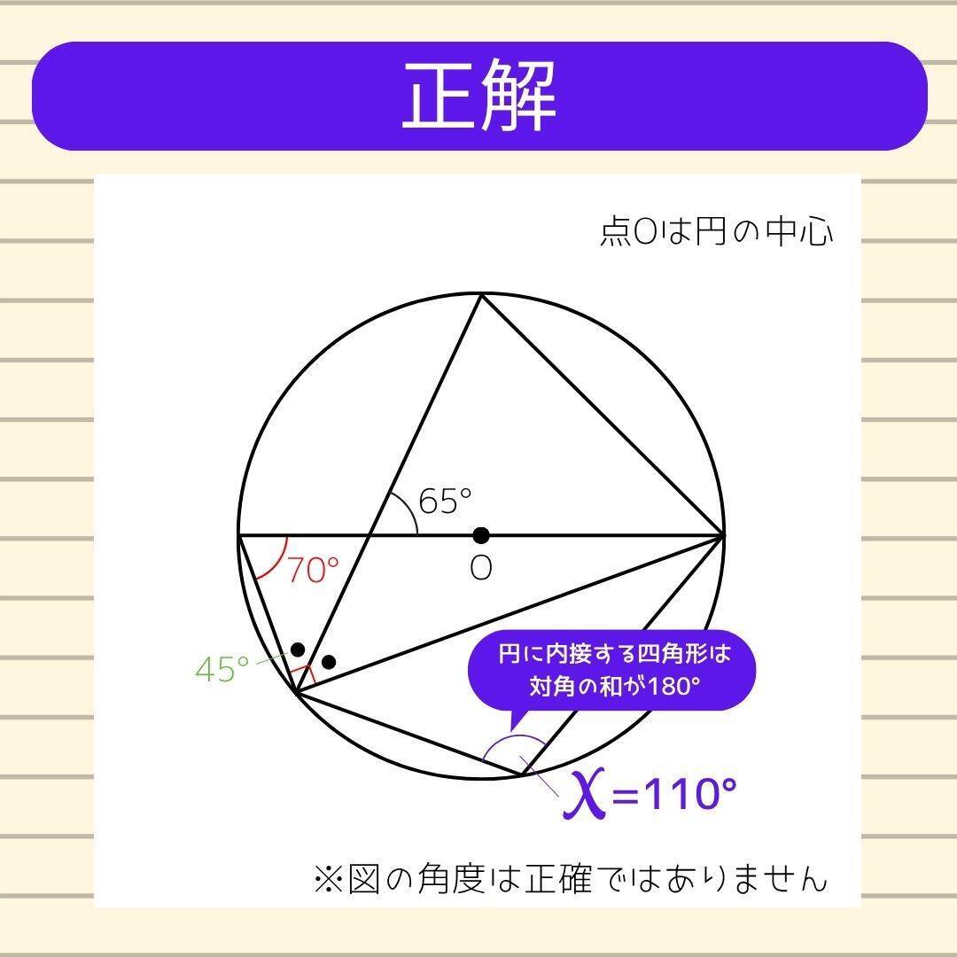 【角度当てクイズ Vol.2406】xの角度は何度？