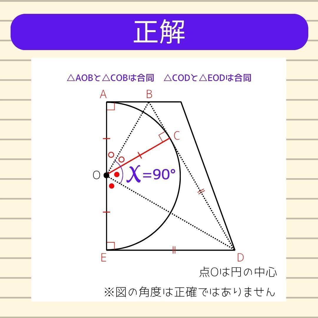 【角度当てクイズ Vol.2434】xの角度は何度？