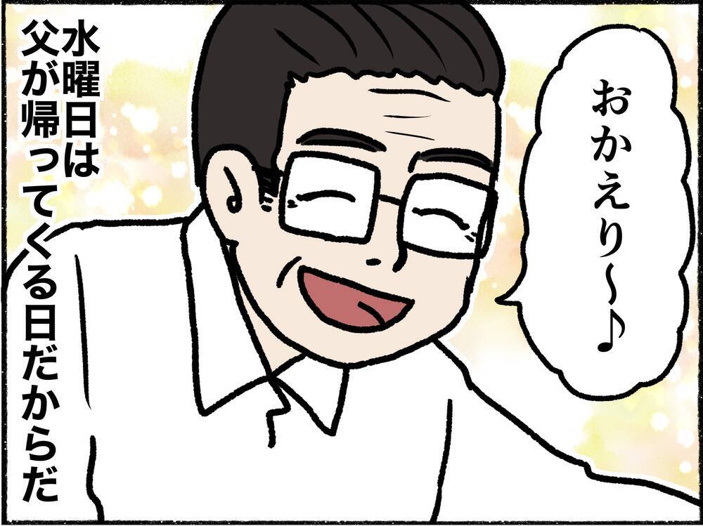 【漫画】母が頑張って起きている日…父が単身赴任から帰ってくる水曜日！【母とうつと私。 Vol.10】