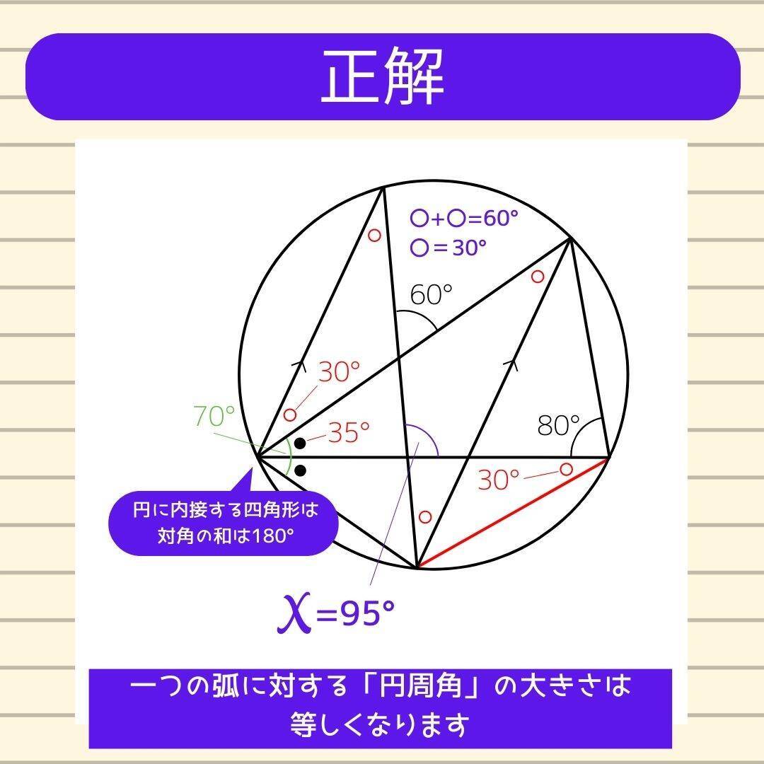 【角度当てクイズ Vol.2121】xの角度は何度？＜全3問＞