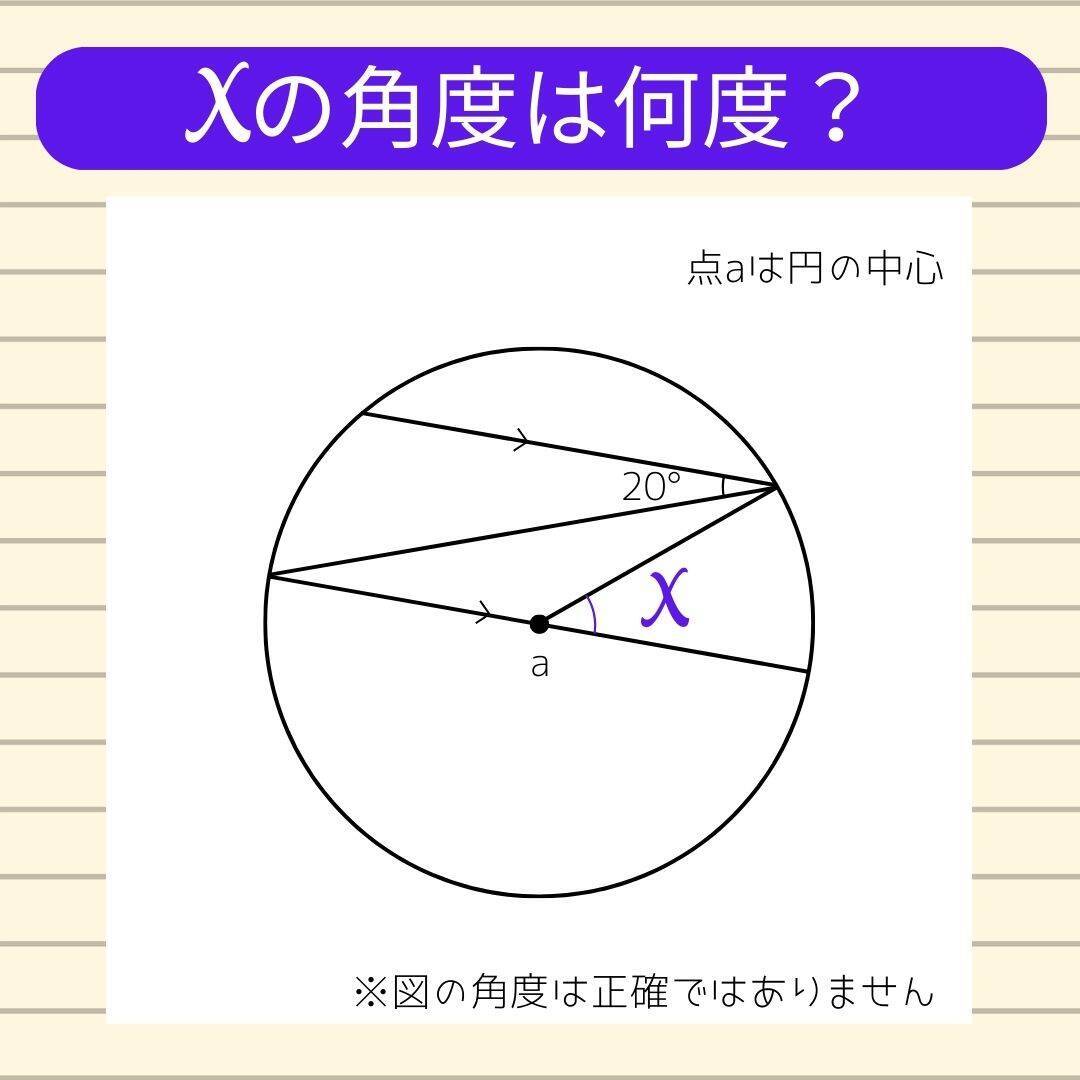 【角度当てクイズ Vol.2142】xの角度は何度？