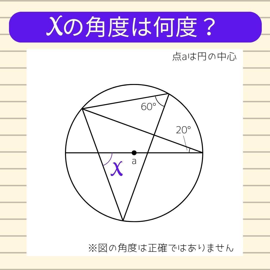 【角度当てクイズ Vol.2249】xの角度は何度？＜全3問＞