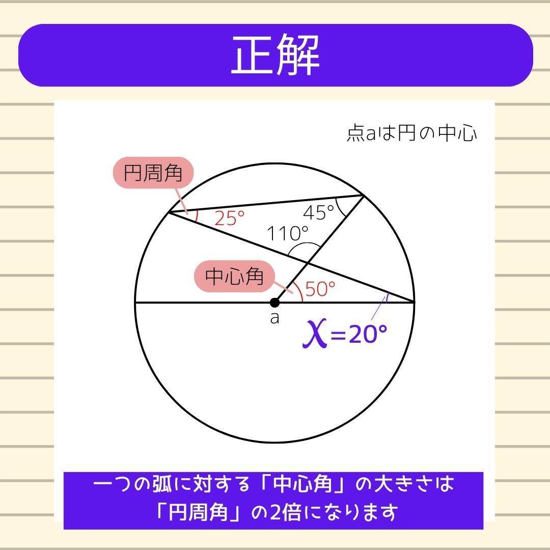 【角度当てクイズ Vol.519】xの角度は何度？