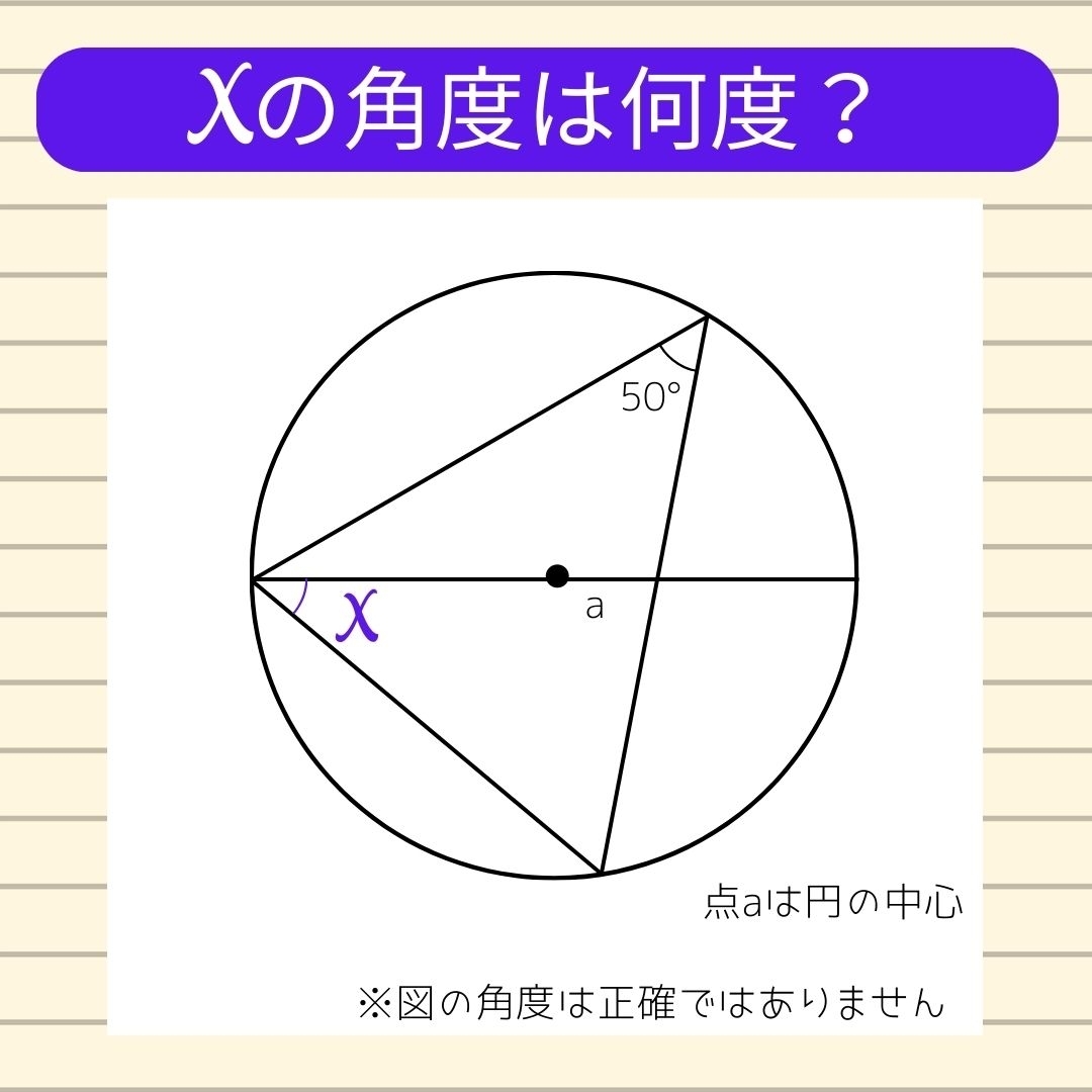 【角度当てクイズ Vol.283】xの角度は何度？