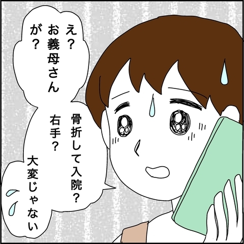 【漫画】義母が右手を骨折して入院！ どうしよう！【義母から800万円奪った兄嫁の末路 Vol.1】の画像