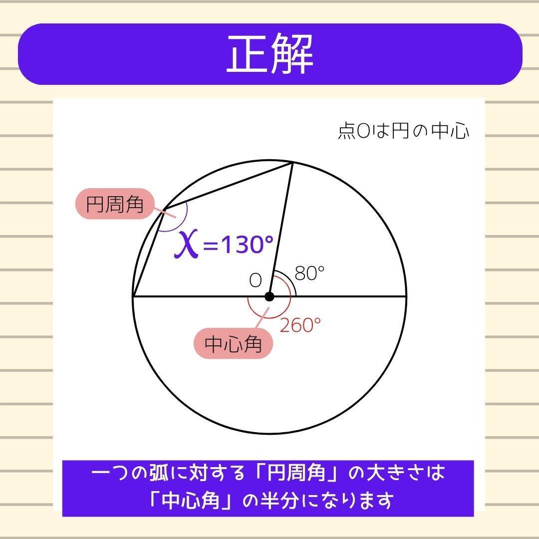 【角度当てクイズ Vol.1826】xの角度は何度？