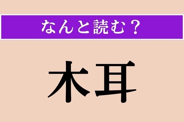【難読漢字】「木耳」正しい読み方は？ 木の耳!?