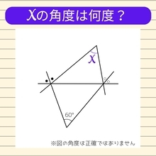 【角度当てクイズ Vol.989】xの角度は何度？