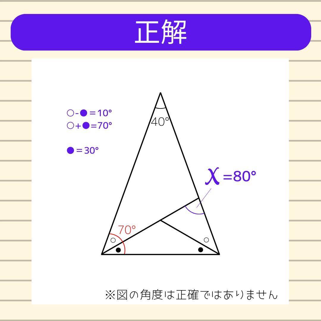 【角度当てクイズ Vol.2099】xの角度は何度？＜全3問＞